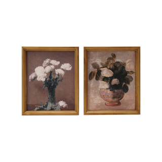 Wood Framed Vintage Reproduction Wall Décor – 2 Styles