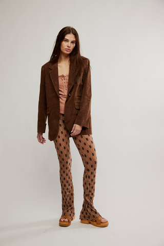 Paper Cut Vegan Blazer / Brown Bear / Free People