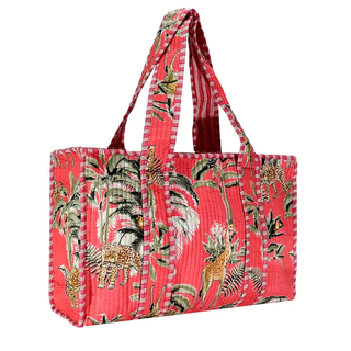 Quilted Print Tote Bag - Small