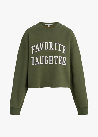 The Cropped Collegiate Sweatshirt - Smoke Tree & Gardenia | Favorite Daughter