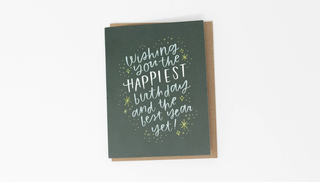 New Year Birthday Greeting Card