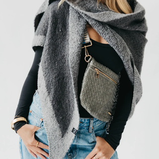 Endless Two Tone Scarf - Charcoal