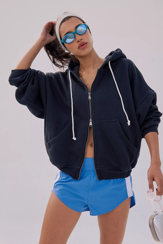 Final Call Zip-Up Hoodie - Black // Free People