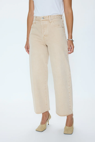 Tate Crop High Rise Bowed Wide Leg Jean - Dune // Pistola