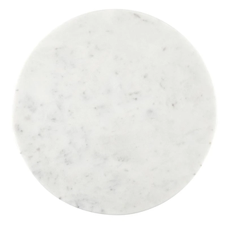 White Marble Footed Tray - 12" Diameter