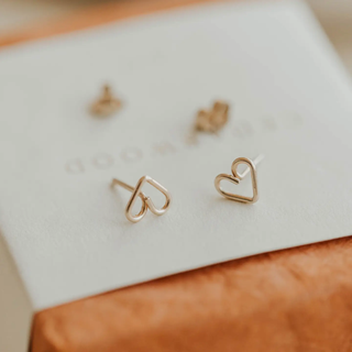 Open Heart Posts | 14kt Gold Fill + Sterling Silver // Hello Adorn