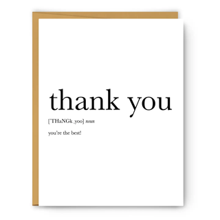 Thank You  Definition Everyday Greeting Card