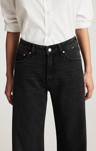 Mavi Florida Wide Leg Jeans Mid Rise - Dark Smoke Classic Blue