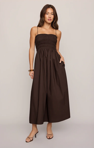 Cornelia Poplin Maxi Dress - Cherry Chocolate // Z Supply