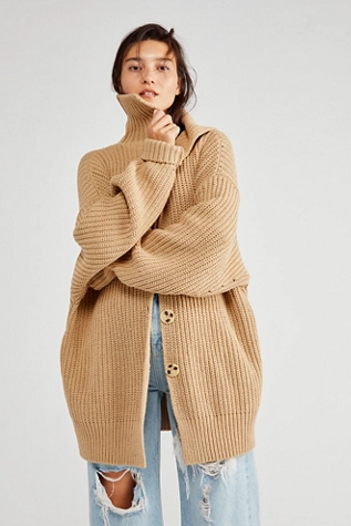 Swim Too Deep Cardigan // Almond // Free People