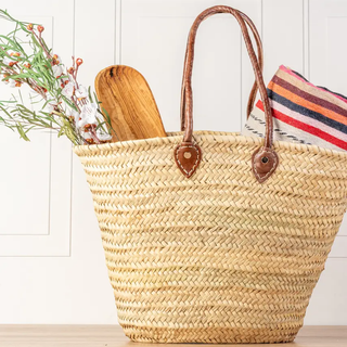 Moroccan Shopping Basket - Dark Brown