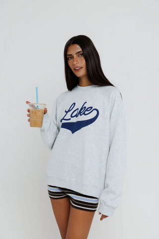 Lake Raglan Sweatshirt - Heather Ash // Sunny Somewhere