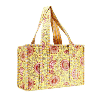 Quilted Print Tote Bag - Small