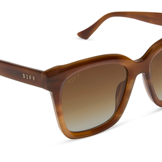 DIFF Meredith Square Sunglasses - Tawny Tort & Brown Gradient