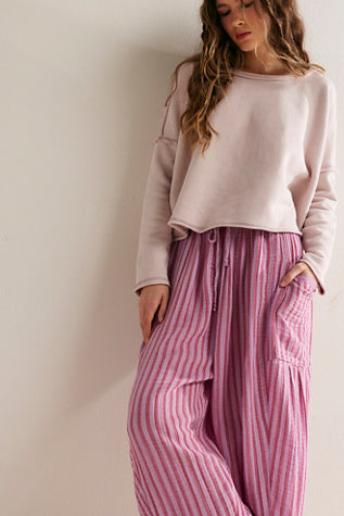 Quinn Striped Pants - Strawberry Combo // Free People