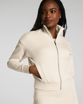 SPANX AirEssentials® Track Jacket - Oatmeal Heather