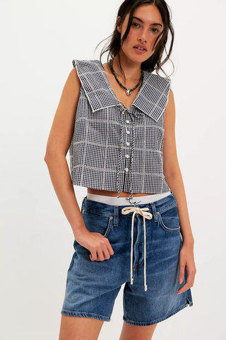Waiting For Me Top - Navy Combo // Free People