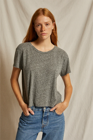 Perfect White Tee Harley Crispy Lightweight Boxy Tee - Heather Gray