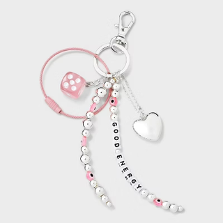 Little Words Project Good Energy Bag Charm - Pink