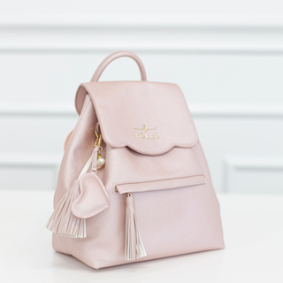 blush mini backpack Amara Wear it on your back with the comfy adjustable shoulder straps 7AM Enfant Black Midi Bows