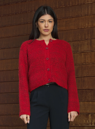 Jane Cardigan - Crimson | Stitches and Stripes