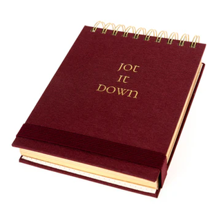 Jot It Down Fabric Covered Journal - Plum Red