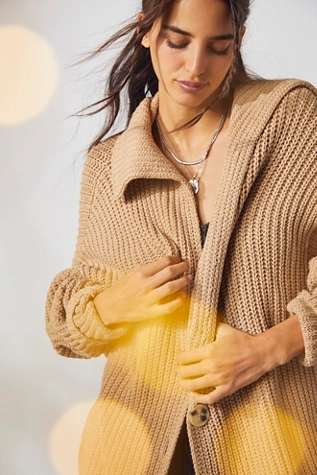 Swim Too Deep Cardigan // Almond // Free People