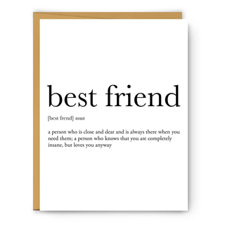 Best Friend Definition Greeting Card