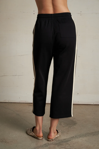 Claud Travel Track Pant - True Black // Perfect White Tee
