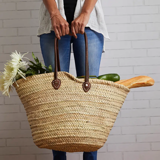 Moroccan Shopping Basket - Dark Brown