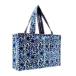 Quilted Print Tote Bag - Small