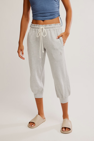 Flutter Cropped Joggers - Heather Grey // Free People