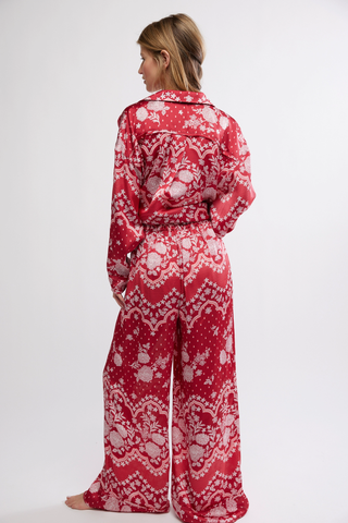 Free People Dreamy Days Pajama Set - Cherry Combo