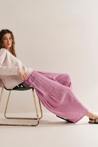 Quinn Striped Pants - Strawberry Combo // Free People