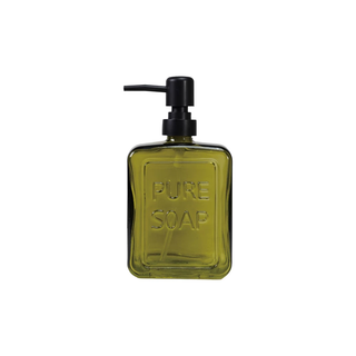 Glass Soap Dispenser with Pump // Olive