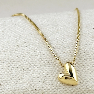 18k Gold Filled Uneven Heart Necklace