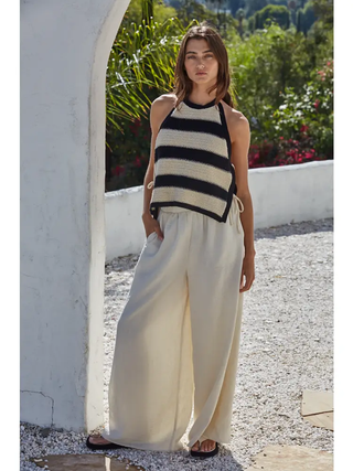 Haven Wide Leg Pant – Natural