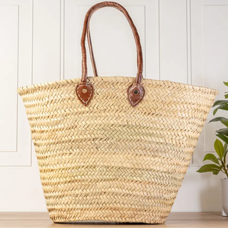 Moroccan Shopping Basket - Dark Brown
