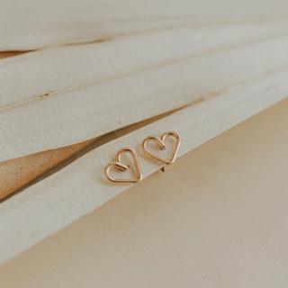 Open Heart Posts | 14kt Gold Fill + Sterling Silver // Hello Adorn