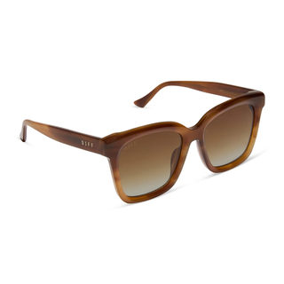 DIFF Meredith Square Sunglasses - Tawny Tort & Brown Gradient