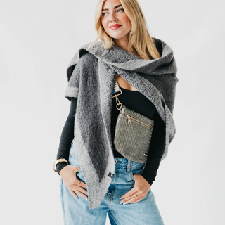 Endless Two Tone Scarf - Charcoal