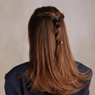 Recycled Plastic Mini Puffy Claw Clips 6pc Set- Black/Tort // Kitsch