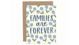 Families Are Forever Blue Floral Greeting Card