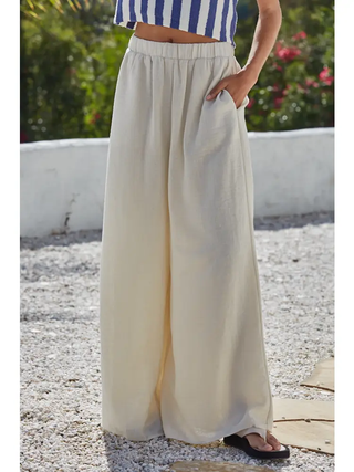 Haven Wide Leg Pant – Natural