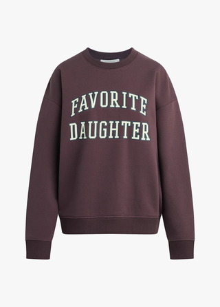 The Collegiate Sweatshirt - Burgundy & Gardenia  | Favorite Daughter