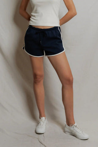 Leo Pureform Sporty Short - Navy/Bright Ivory // Perfect White Tee