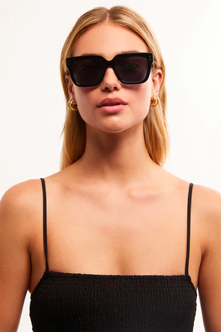 Brunch Time Sunglasses - Polished Black // Z Supply