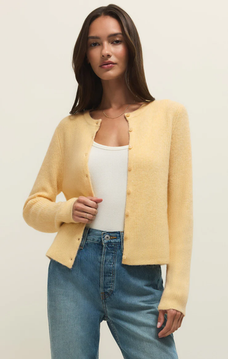 Medina Rib Cardigan - Custard // Z Supply