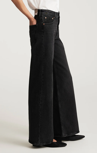 Mavi Florida Wide Leg Jeans Mid Rise - Dark Smoke Classic Blue