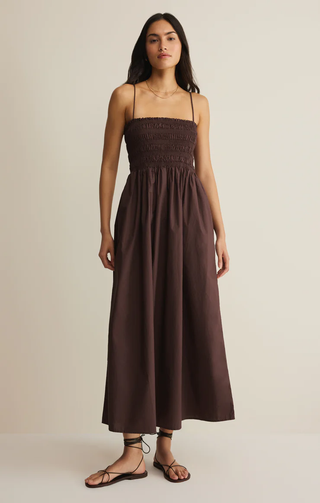 Cornelia Poplin Maxi Dress - Cherry Chocolate // Z Supply